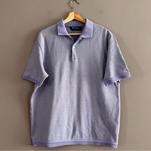 St Croix Shirt Men Polo Cotton Short Sleeve Knit Performance Pullover XL Purple